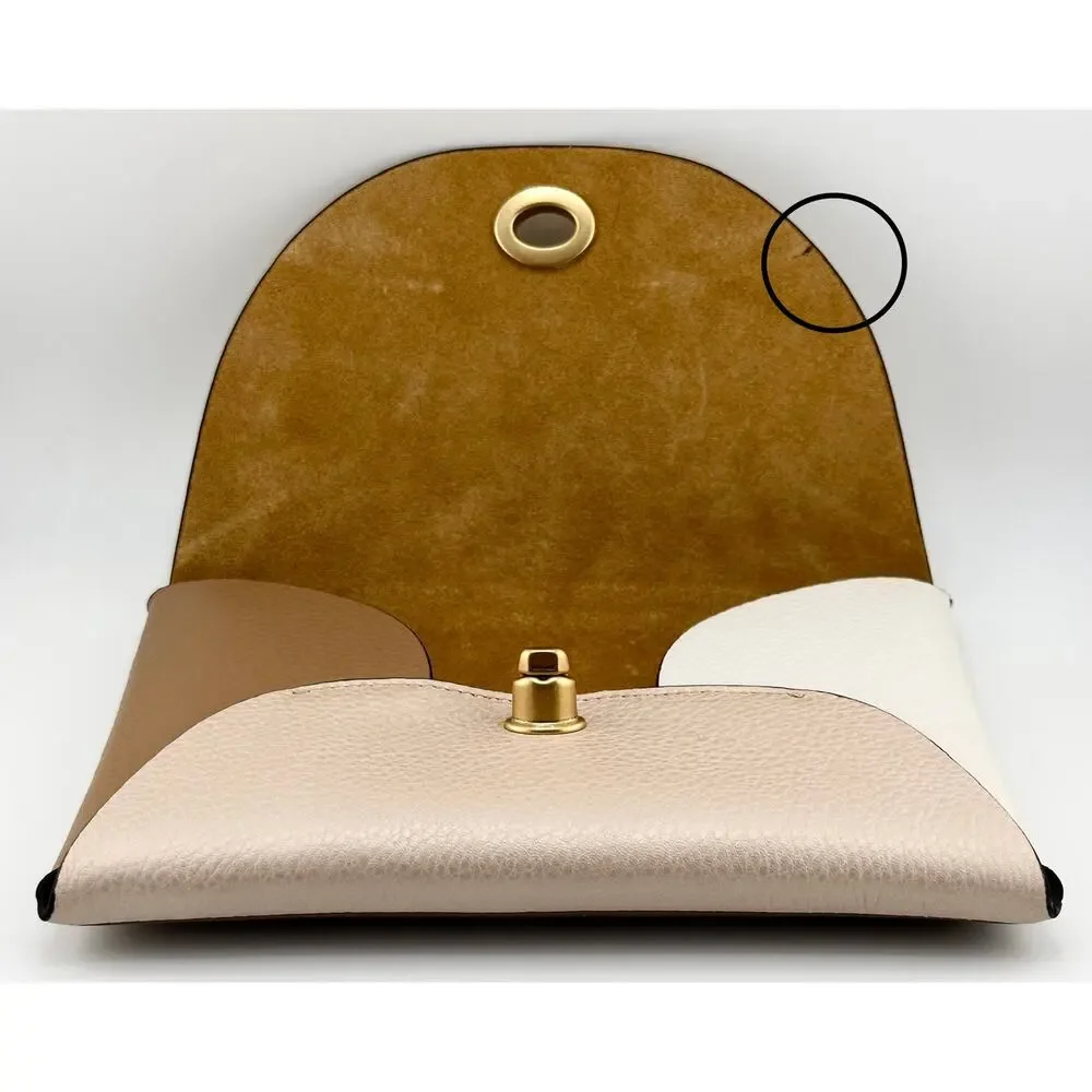 COACH - Remade Color block Large Pouch CREAM